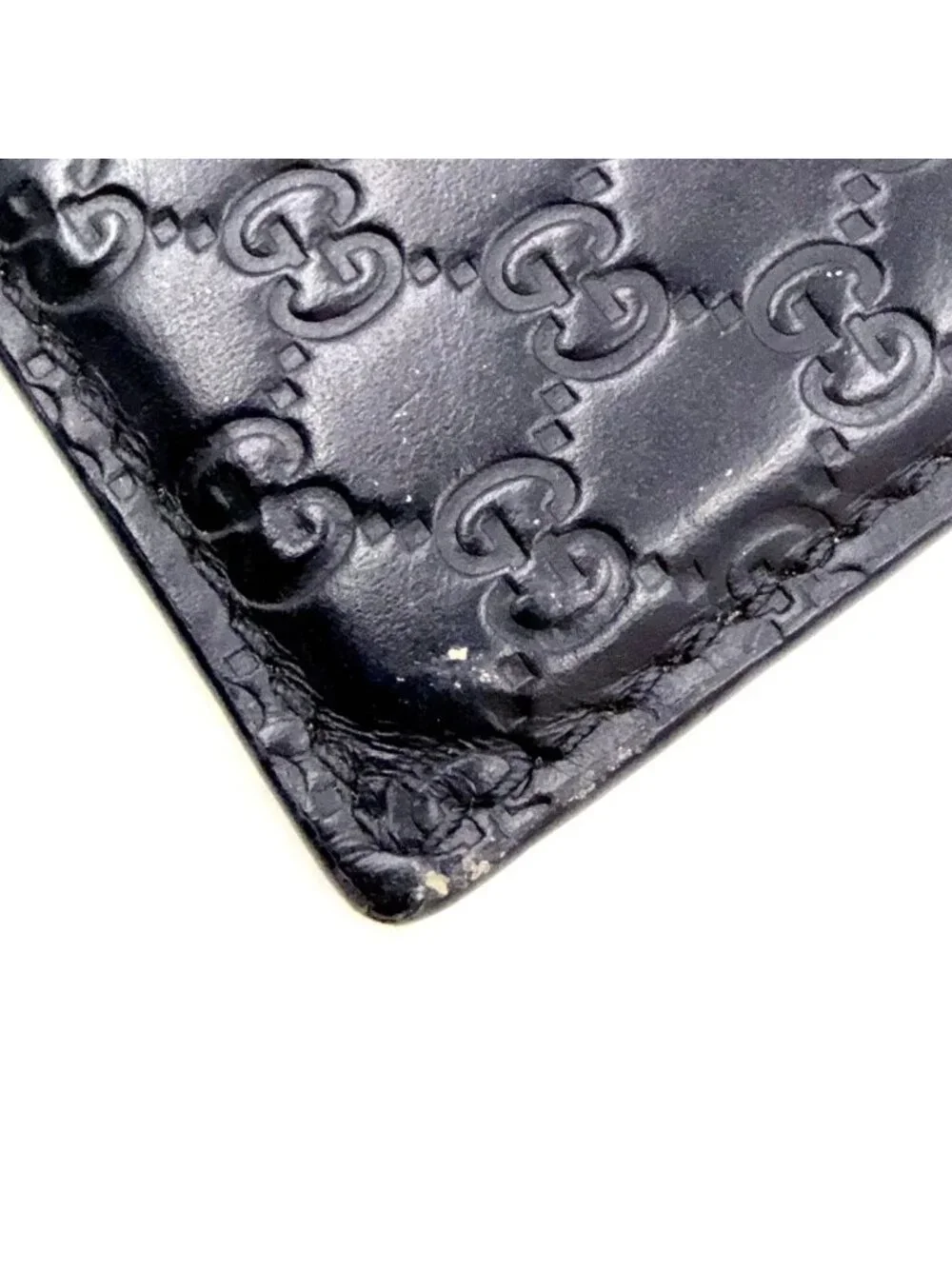 Gucci Micro Guccissima Leather Black Card Case - Picture 7 of 13